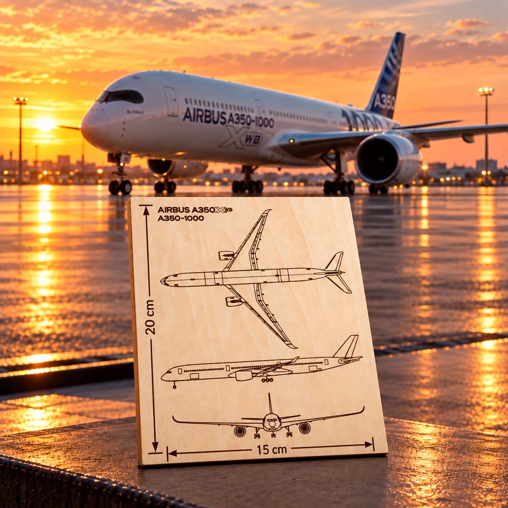 Grabado Laser Airbus A350